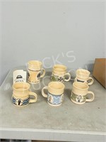 6 mugs Siksika Old Sun pottery