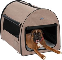 $70  Veehoo Dog Crate - Portable  Beige 32*24*24
