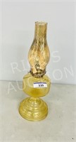 vintage oil lamp w/ chimney - 19"