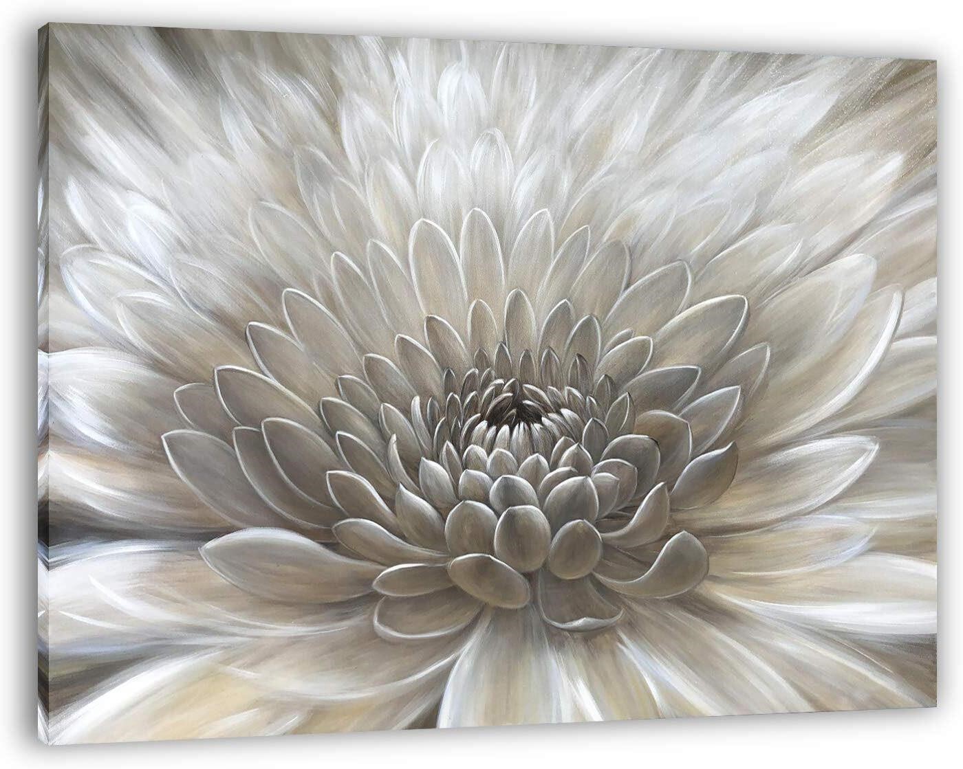 $90  Yihui Arts White Flower Artwork  30x40IN
