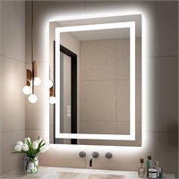 $150  24x32 LED Bathroom Mirror  3 Colors  Anti-Fo