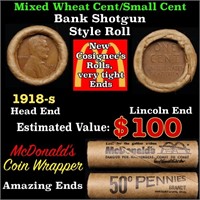 Lincoln Wheat Cent 1c Mixed Roll Orig Brandt McDon