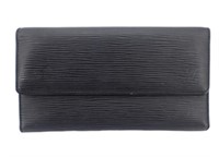 Louis Vuitton Black Epi Long Wallet