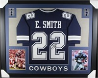 Autographed Emmitt Smith Custom Framed Jersey