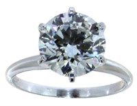 14kt Gold 3.31 ct VS Lab Diamond Solitaire Ring