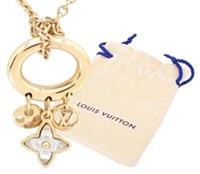 Louis Vuitton Gold Dangle Necklace