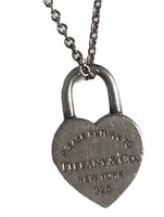 Tiffany & Co. Mini Heart Padlock Necklace