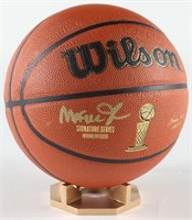 Autographed Magic Johnson NBA Basketball