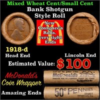 Lincoln Wheat Cent 1c Mixed Roll Orig Brandt McDon