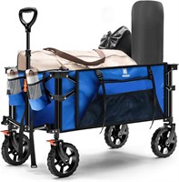 $110  Navatiee Folding Wagon  Large Capacity  Blue