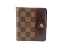 Louis Vuitton Damier Bi Fold Round Zippy Wallet