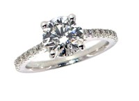 14k Gold 1.99 ct Round Brilliant Lab Diamond Ring