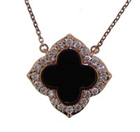 14kt Rose Gold 1/4 ct Diamond Necklace