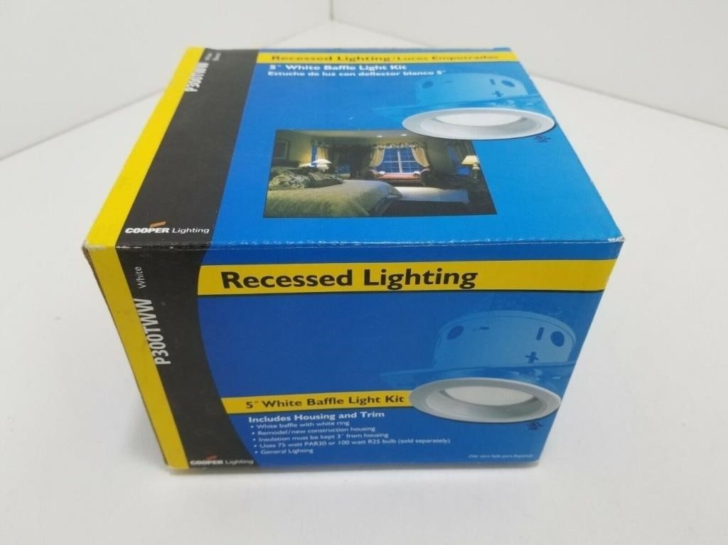 Cooper Lighting 5" White Baffle Light Kit AC753