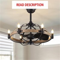 $230  27' Farmhouse Ceiling Fan with Light