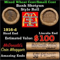 Lincoln Wheat Cent 1c Mixed Roll Orig Brandt McDon