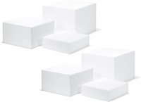 2 Sets Glossy White Acrylic Cube Display Risers 2