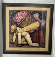 Beautiful Diego Rivera Print - "Flower Carrier"!