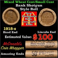 Lincoln Wheat Cent 1c Mixed Roll Orig Brandt McDon