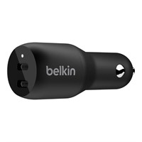 BELKIN CCB002btBK Black BOOST CHARGE Dual USB-C Ca