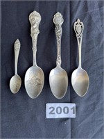 Sterling Silver WY Souvenir Spoons, Spoons