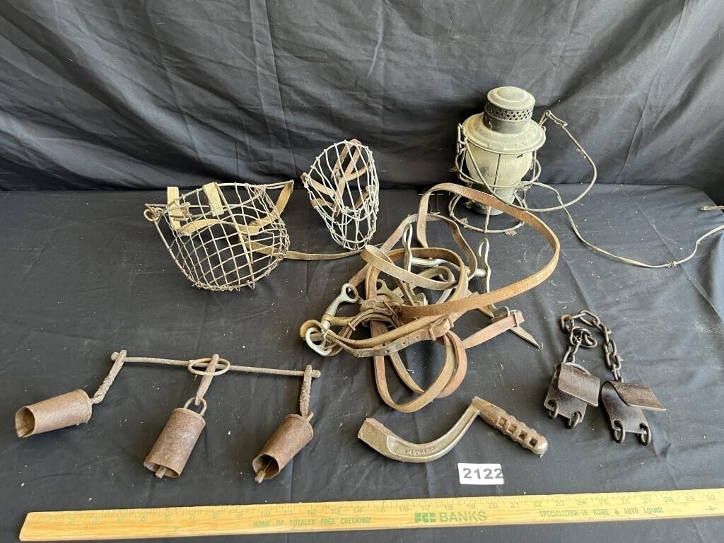 Horse Tack, Cow Bells, Lantern, Muzzles
