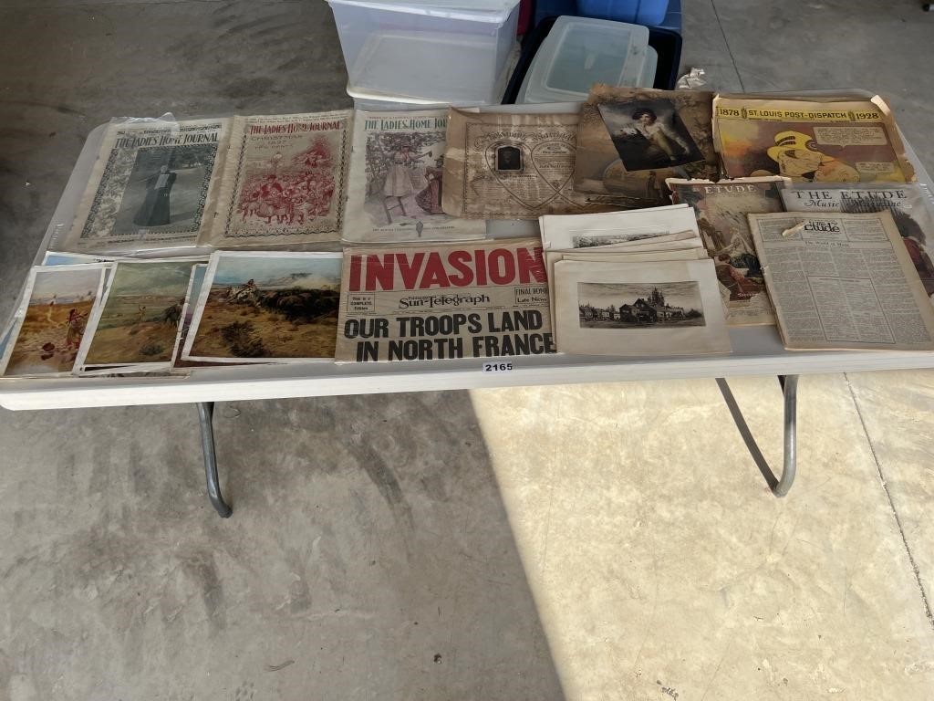 Late 1800's Magazines, D-Day Newspaper, More