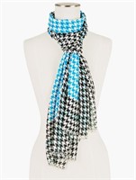 TALBOTS HOUNDSTOOTH OBLONG SCARF
