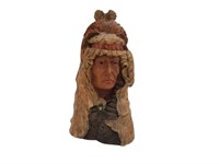 Vintage Native American Head Figurine A897