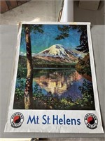 Northern Pacific RR Mt. St. Helens Poster