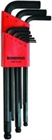 Bondhus 10999 Metric Ball End Hex Keys, Set of 9