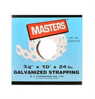 MASTERS 25' x 0.75" Strapping Galvanized-24 Gauge