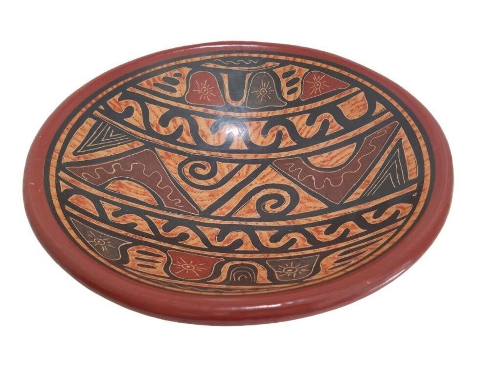 Costa Rican Ceramic Tribal Decorative Bowl L295