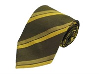Hugo Boss Green Toned Gold Striped Neck Tie P3624