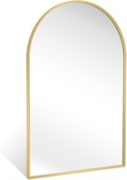 $80  24x36 Gold Arched Wall Mirror for Bathroom