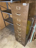 Metal File Cabinet w/Lock & Key, 18X28X57.5"T