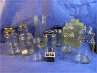 Glass & Plastic Vase & Jars