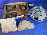 Box of Rocks & Tile Pieces