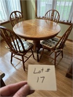 Small round dining room table.