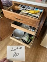 Drawer and Cabinet contents.