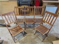 5-Foldup Wood Chairs