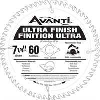 Avanti 7-1/4 in. X 60-Tooth Carbide Fine Finish