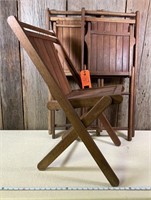 Antique Wooden Folding Chairs