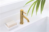 $1  Gold Single Hole 1-Handle Bathroom Sink Faucet