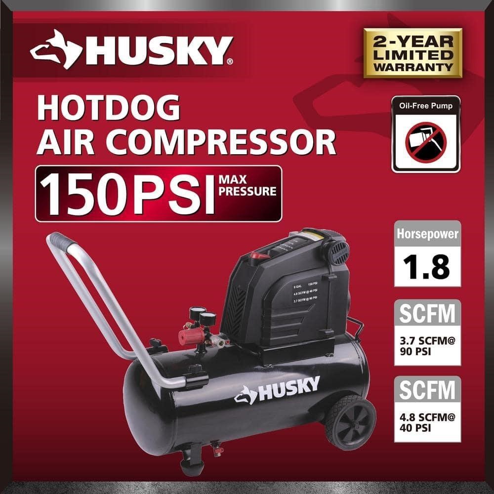 $148  8G 150 PSI Hotdog Air Compressor