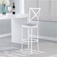 FirsTime & Co. White Liam Swivel Bar Stool