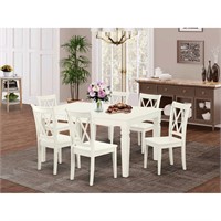 East West Furniture 7 Piece Dining Room Table Set
