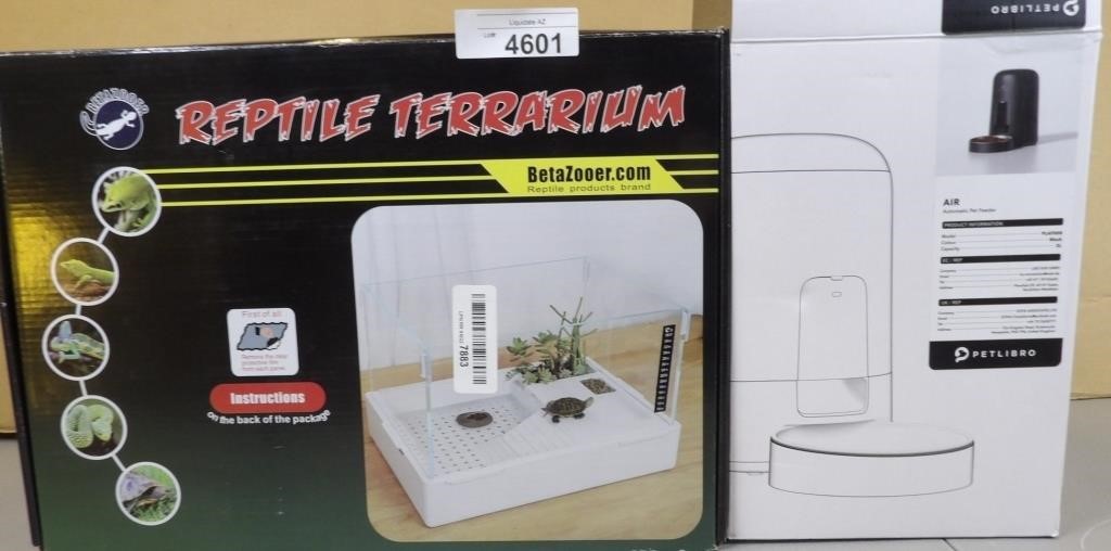 Reptile Terrarium & Petlibro Auto Pet Feeder
