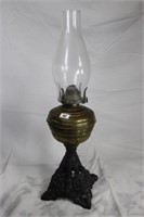 Brass Table Light on Cast Iron Prymid Base