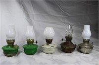 5 Small Metal Lights Liiliput,German & Chinese Ma